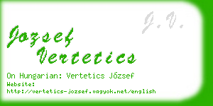 jozsef vertetics business card