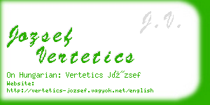 jozsef vertetics business card